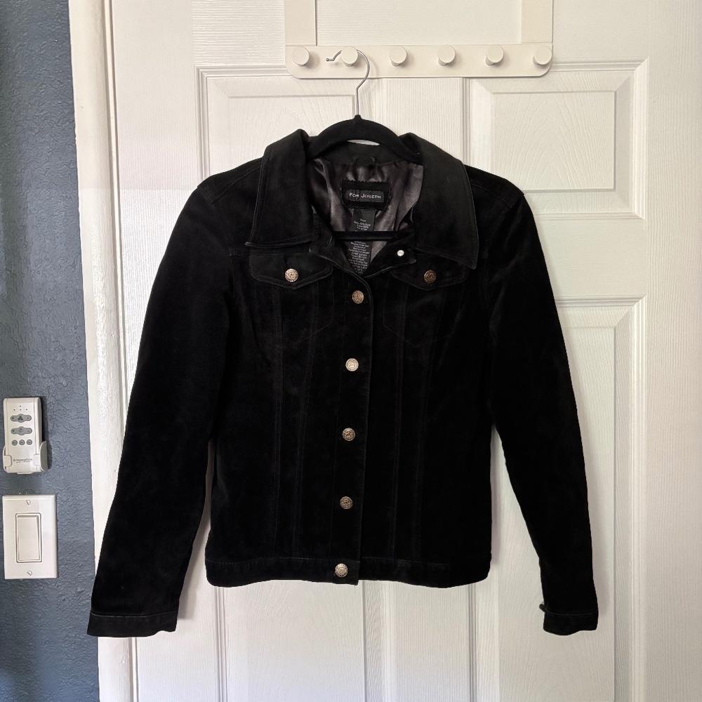 Black suede jacket